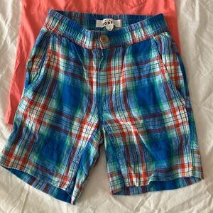 Mini Boden Blue Madras Plaid Shorts